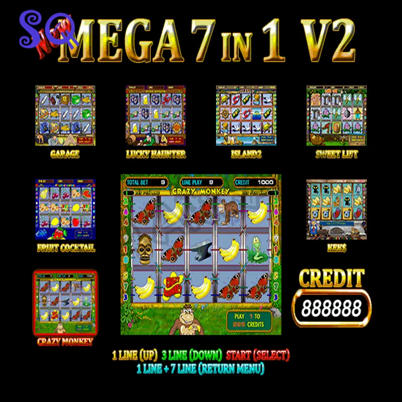 

Новая версия Mega 7 в 1, игровой автомат Coolair для казино, игровой автомат для монет, аркадные аксессуары