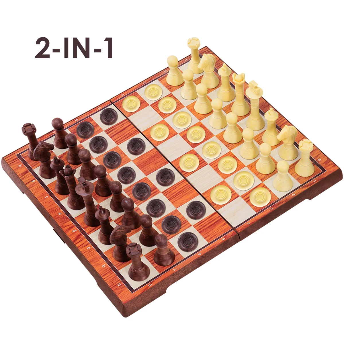 IBaseToy 2 в 1 Магнитная Шахматная шашки комплект Классический складной Настольная