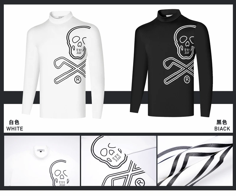 

Winter New Golf Men's Plus Velvet Base Coat Mark&lona Men's Long-sleeved T-shirt Sports Jersey