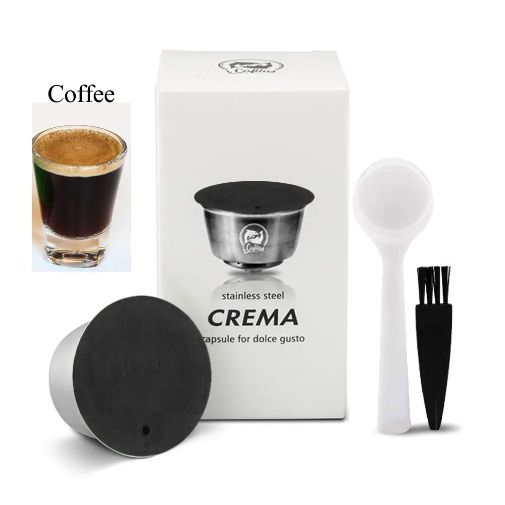 ICafilas, нержавеющая сталь, металл, радужная капсула для Nescafe, с фильтрами для кофе, Dolci Gusto Capsulas, ложка для трамбовки