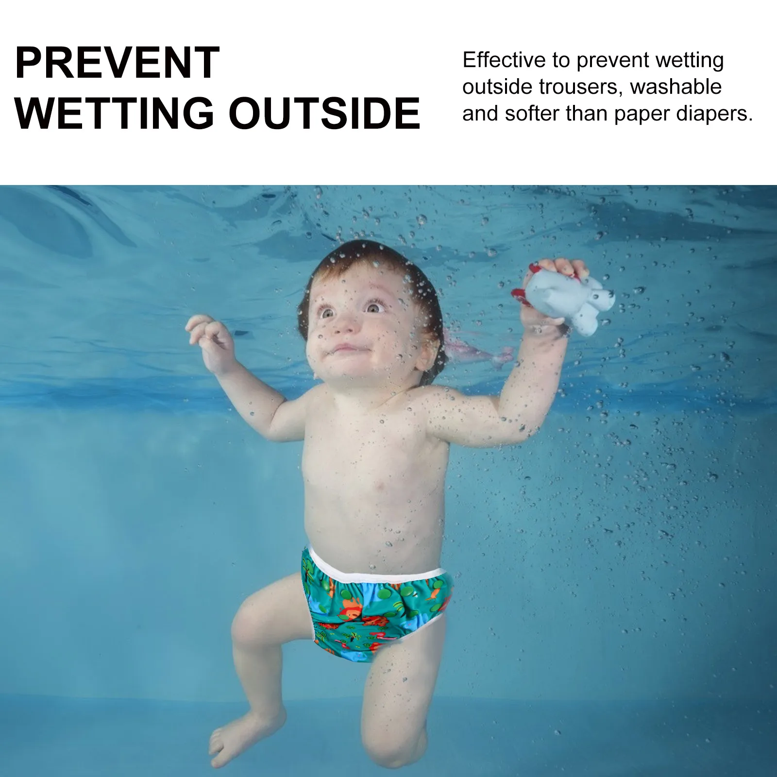 

2pcs Baby Swimming Diaper Swimming Training Pants Washable Swim Underwear