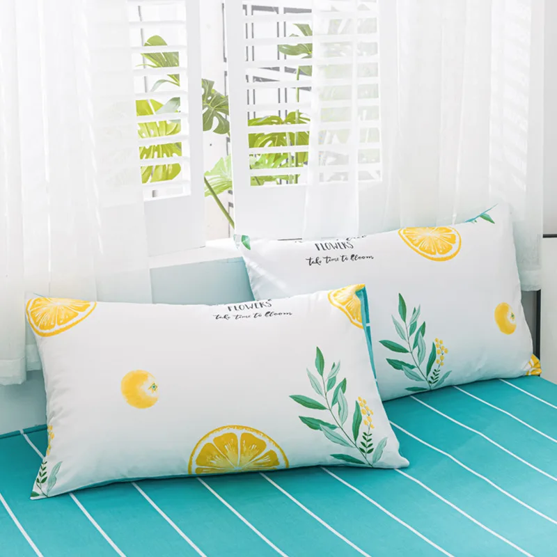 

2pcs cartoon printing pure single cotton pillowcase cotton dormitory double pillowcase 48**74cm pillowcase