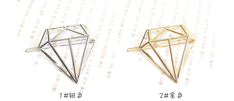 Минималистичная заколка для волос Geo Dia треугольник круг луна губы ювелирные