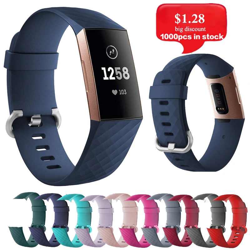 Силиконовый ремешок для Fitbit Charge 4 3 сменный спортивных часов браслет SE Доступно 32