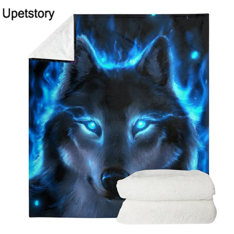 

Upetstory-Manta de lana de Sherpa en 3D, cubrecama de felpa suave y cálida, cubierta de cama para camas, sofás y sofás, Invierno