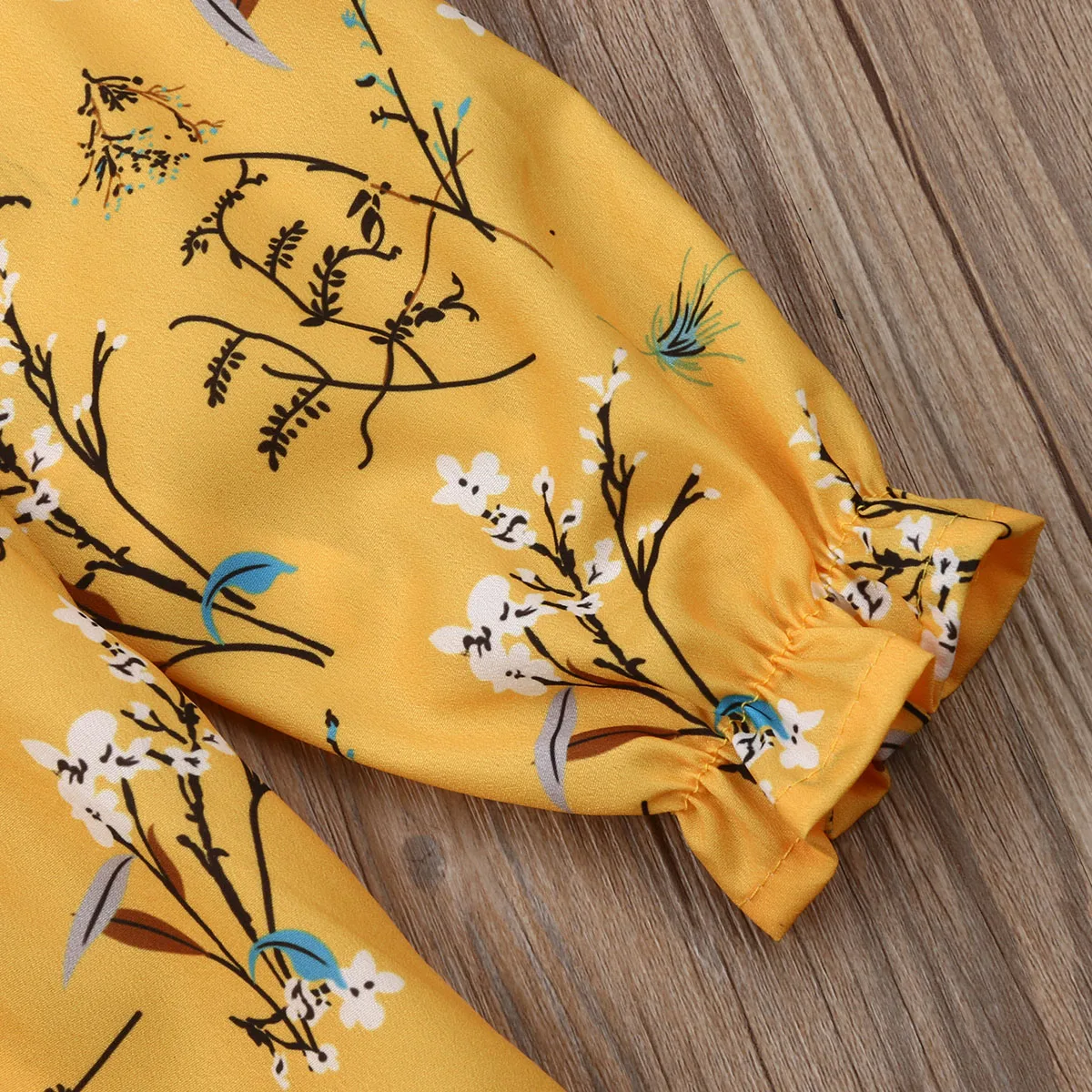 Girl Dress 2019 Autumn Kids Long Sleeve Floral Maxi Boho Bow collar Outfit Holiday Party | Детская одежда и обувь