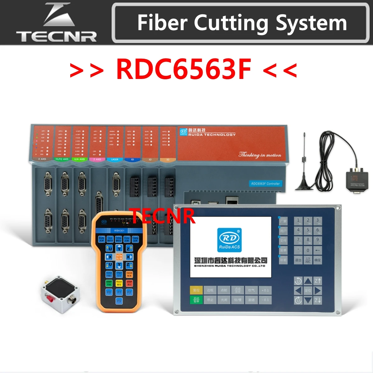 Автономная панель контроллера лазерной резки Ruida RDC6563F для машины менее 1500 Вт |