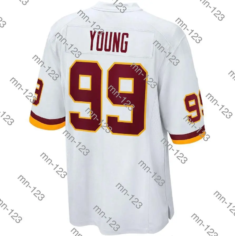 

Вышивка американская махровая McLaurin для мужчин женщин мужчин детей Молодежная белая футбольная майка Вашингтон