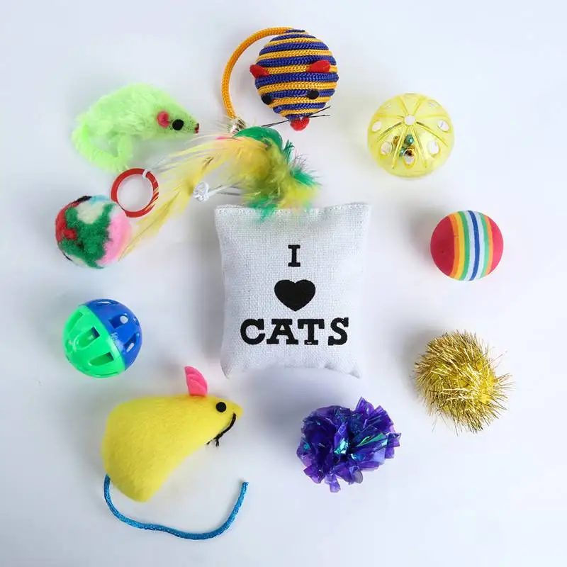 10/14 шт./компл. котенок игрушки для домашних животных Прямая поставка от