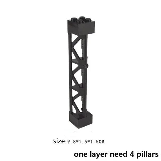 8 pcs pillars black Высококачественные двухсторонние опорные пластины 32*32 точек для маленьких кирпичей DIY строительные блоки Базовая пластина совместима с классическими блоками доска - Цвет: 8 pcs pillars black