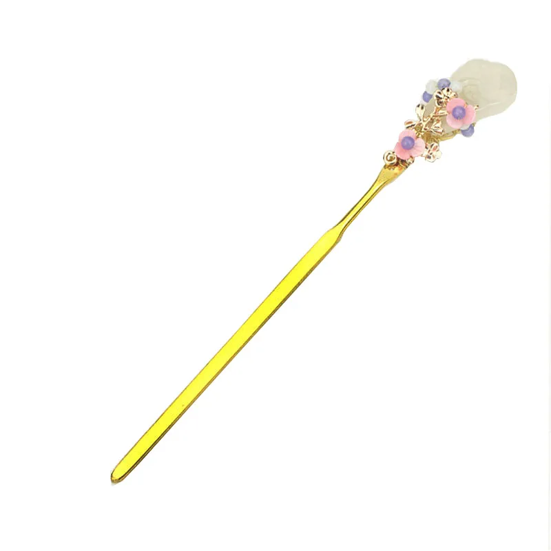 Заколка для волос в виде булочки Латунное Нефритовое кимоно юката Свадебная