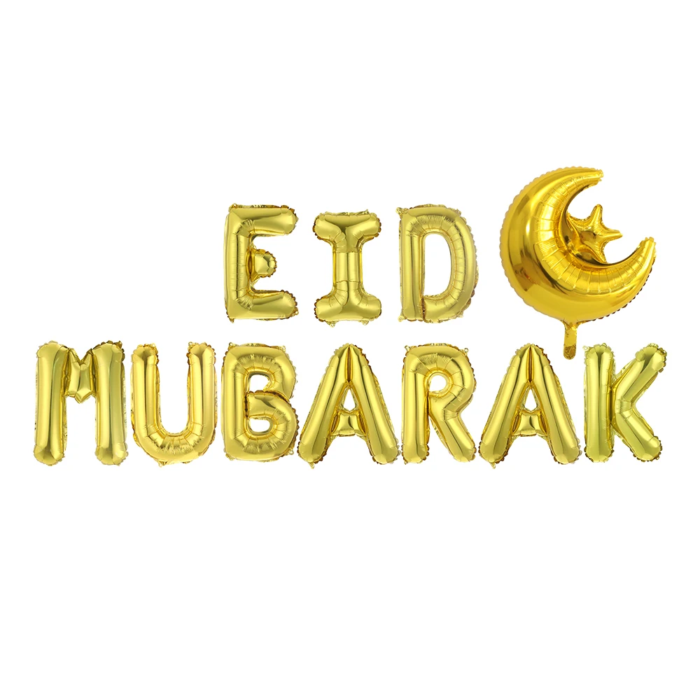 EID Мубарак буквы воздушные шары для мусульманских исламских вечерние украшения