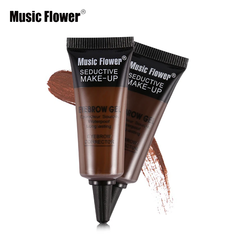 2 шт./лот Music Flower гель для бровей, набор для макияжа, тушь для бровей Крем-тени, стойкая краска для усиления цвета Водонепроницаемый и долговечная