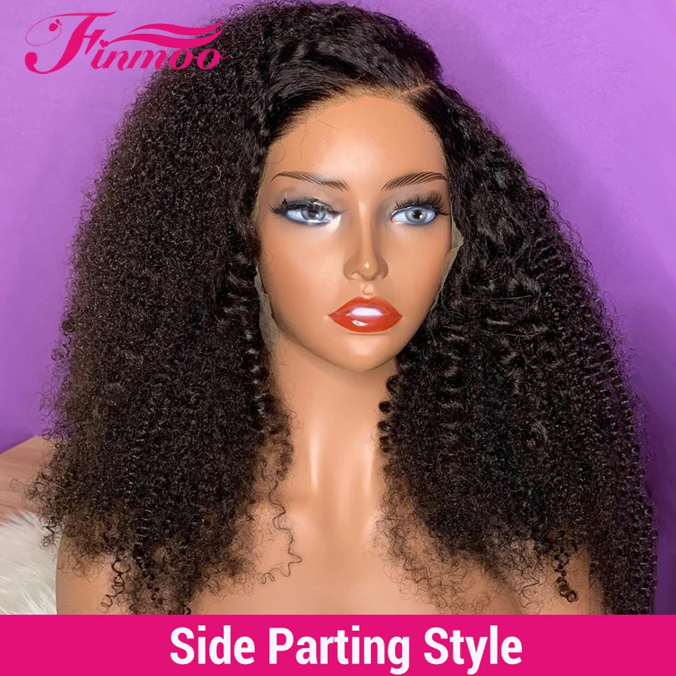 Афро кудрявый парик 13X6 фронта шнурка человеческих волос парики для черных женщин