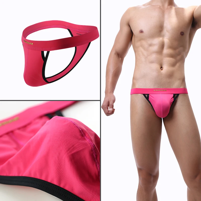 

AIIOU Mens Sexy Underwear Briefs Low Waist Mens Thong Comfort Underpants Fetish Bikini Thongs Briefs Gays U Bulge Pouch Panties