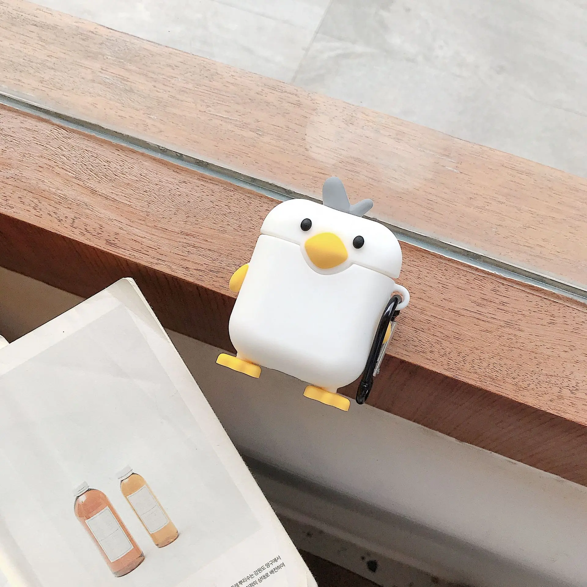 Милый утенок для AirPods 1/2 гарнитура Набор креативный мультяшный беспроводной Bluetooth