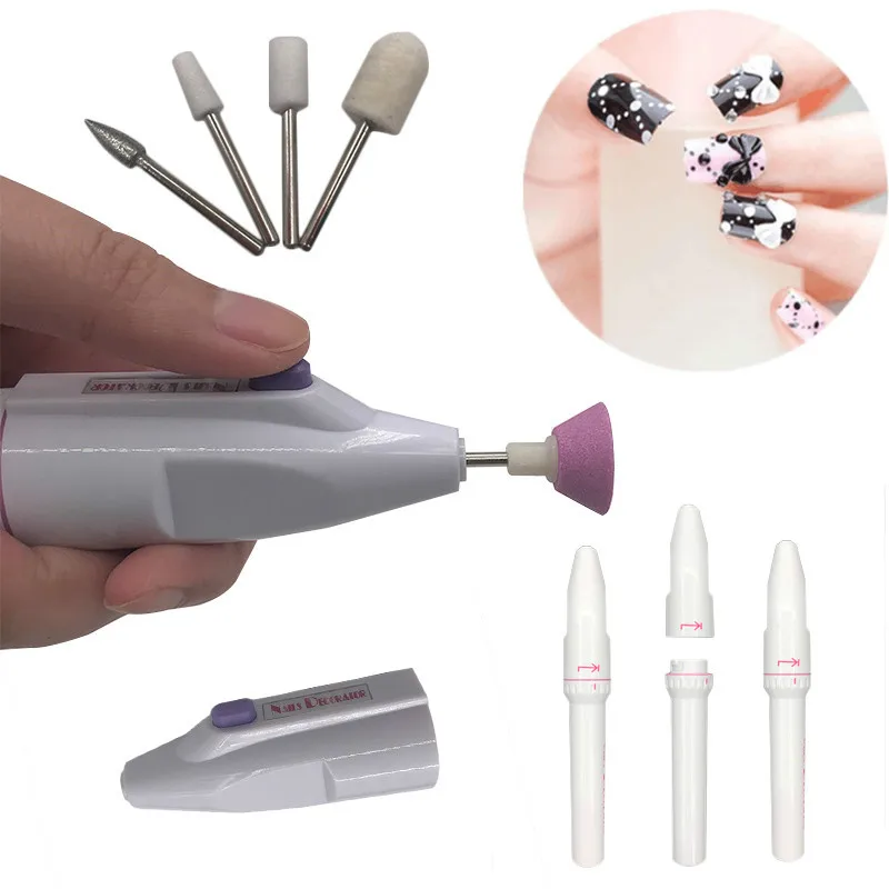 5 бит электрическая пилка для ногтей фрезы маникюра педикюра салона набор ручек