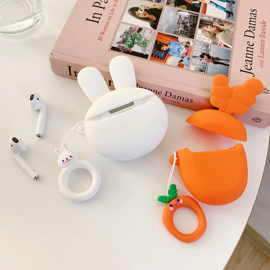 3D милый чехол для гарнитура для Airpods Чехол Мягкий силиконовый чехол для наушников для Earpods чехол Защитный чехол для Airpods 1 2