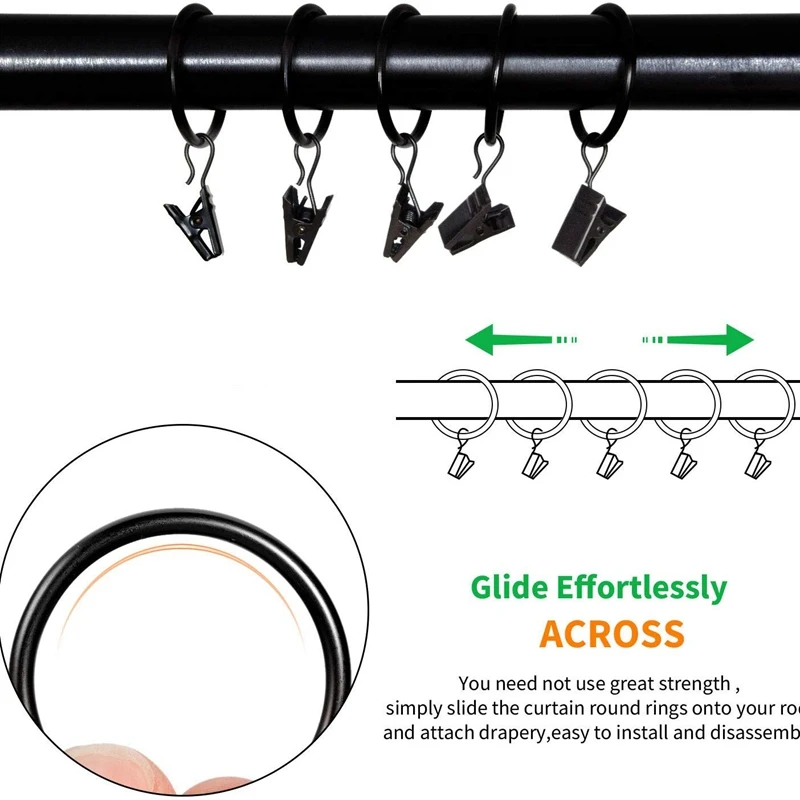 100 шт. зажимы для штор из нержавеющей стали с крючками зажим подвешивания вешалки
