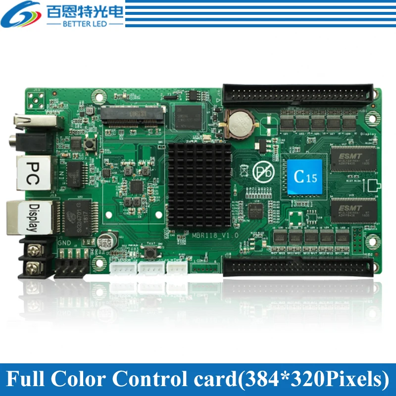HD-C15(HD-C10) USB+ 2 порта Ethernet(можно подключить принимающую карту) асинхронный полноцветный светодиодный дисплей