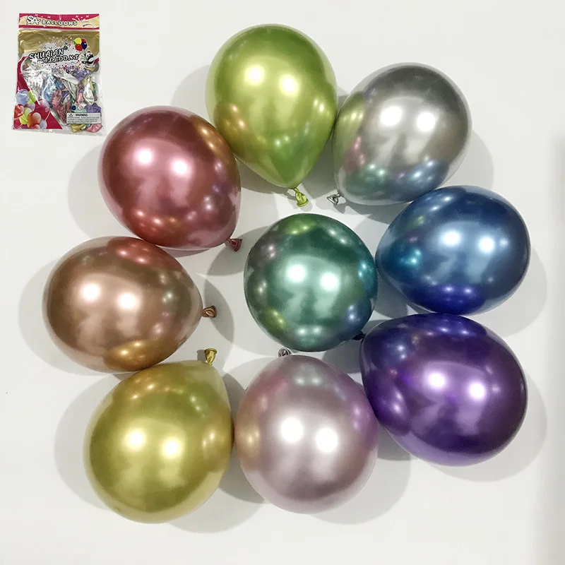 50 sztuk/100pcs 5/10/12 cal metalowe lateksowe balony urodziny dekoracja na przyjęcie ślubne