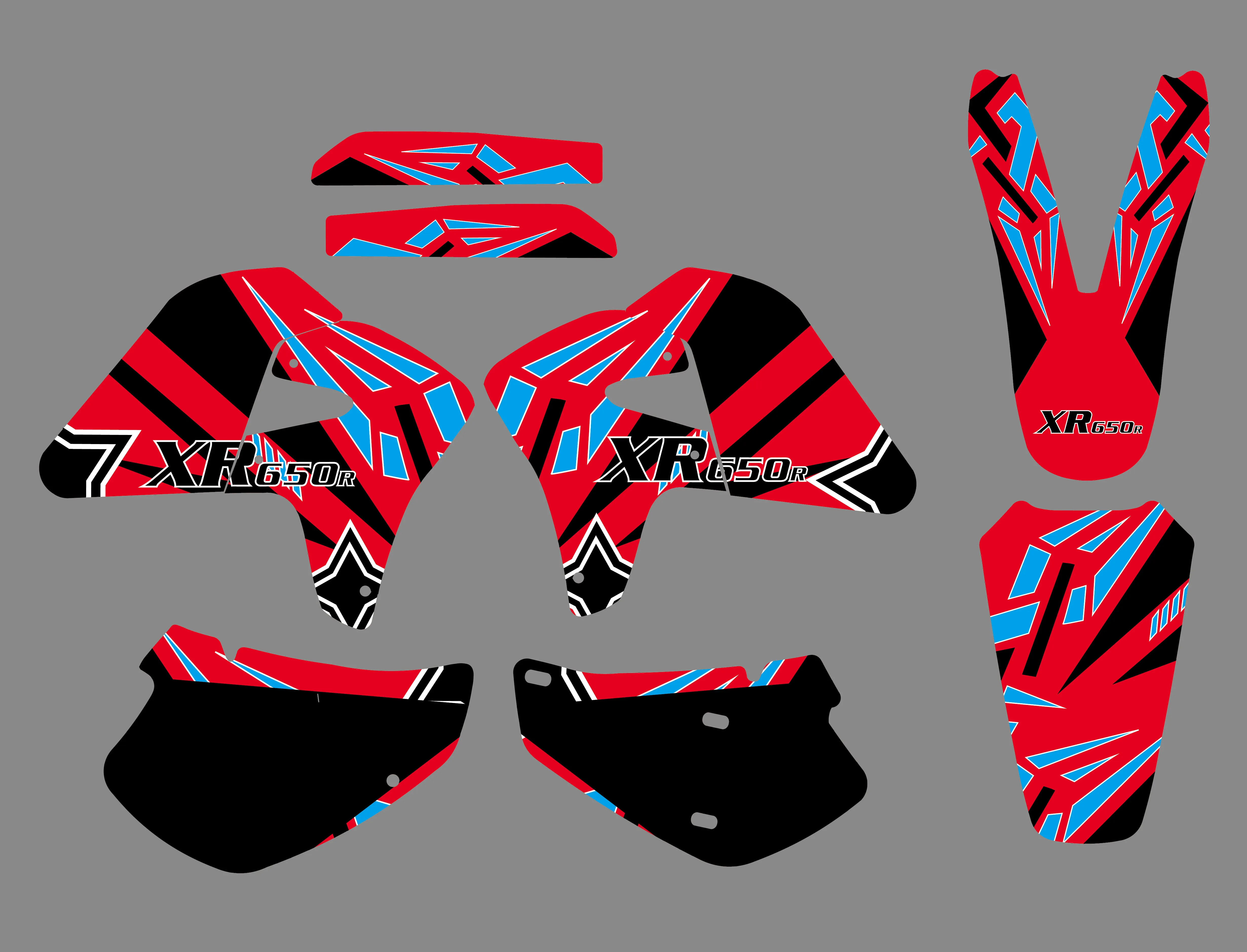 Цельнопластиковая графическая наклейка для мотоцикла Honda XR650R XR 650 R 650R 2000-2009 2001 2002