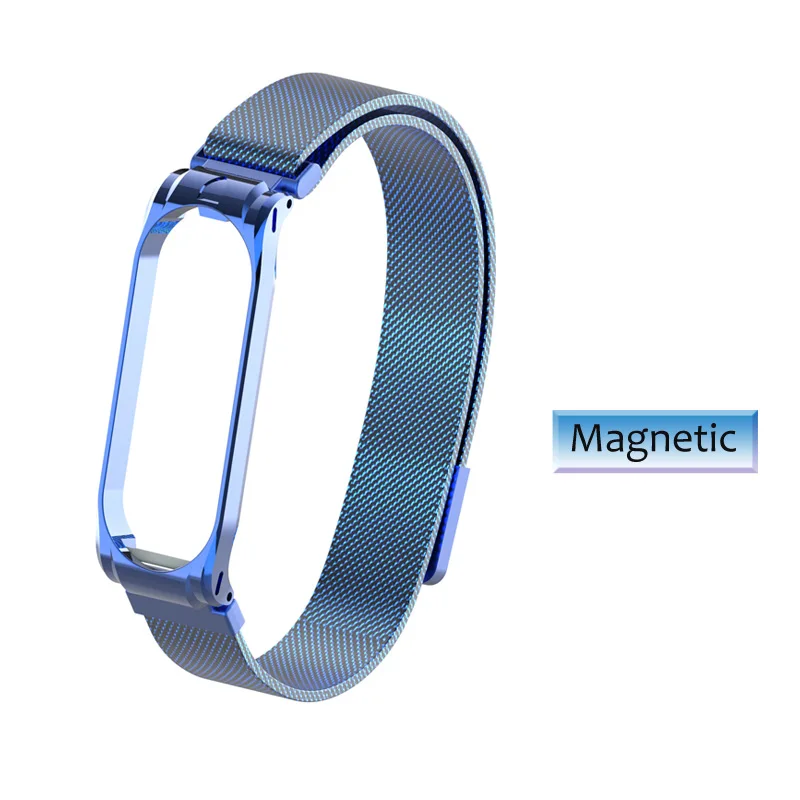 Magnetic blue Браслет Amazfeel для mi band 4 металлический ремешок mi band 4 ремешок на запястье из нержавеющей стали ремешок для mi band 3 mi band 3 ремень - Цвет: Magnetic blue