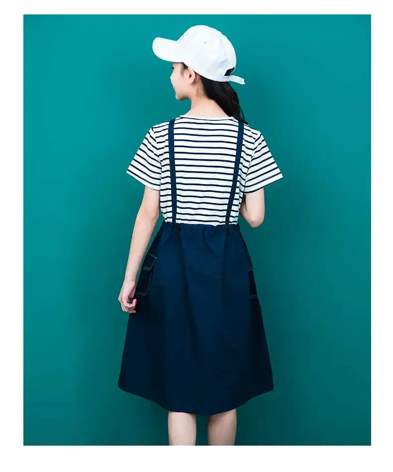 Летняя одежда для девочек-подростков детские платья из двух предметов с ложным