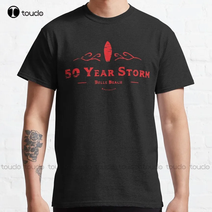 

50 Year Storm surf surfer surfing point break swayze wave Classic T-Shirt camping shirt Custom aldult Teen unisex xs-5xl cotton