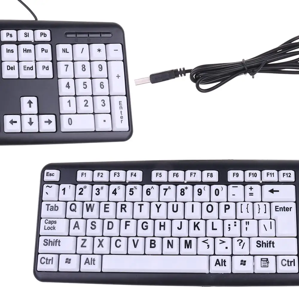USB Проводная компьютерная игровая клавиатура для ПК высокая контрастность
