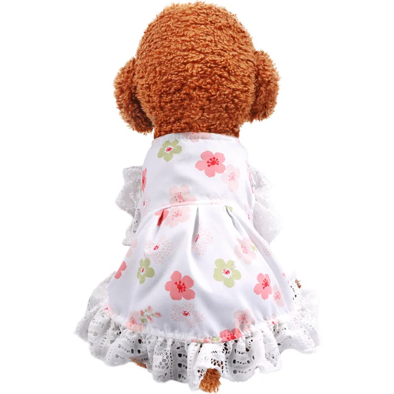 

Summer Pet Cute Princess Sakura Dog Dress for Yorkies Breathable Skirt Pets Puppy Clothes for Small Dogs Pomeranian Chihuahua