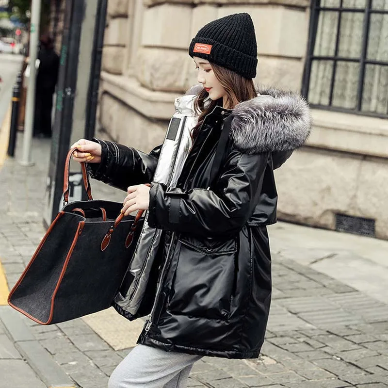 Женское пальто женский зимний пуховик Паркер с капюшоном новинка 2022 модная