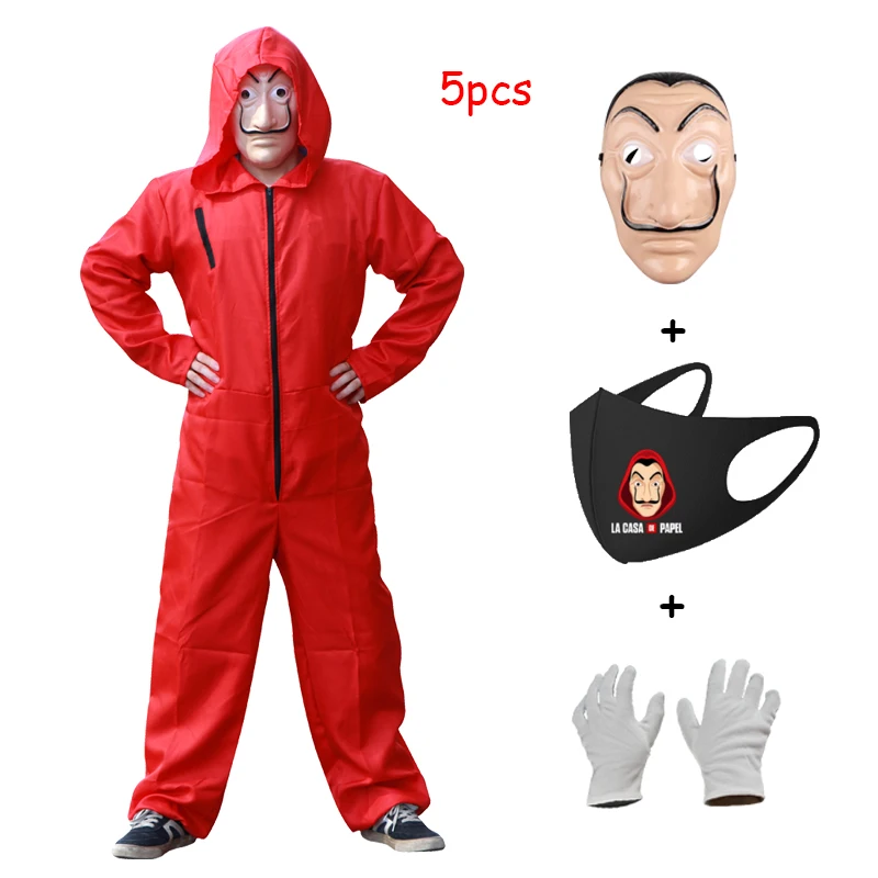 Прикрепленная маска для лица из фильма Сальвадора Дали 5 шт. костюмы на Хэллоуин