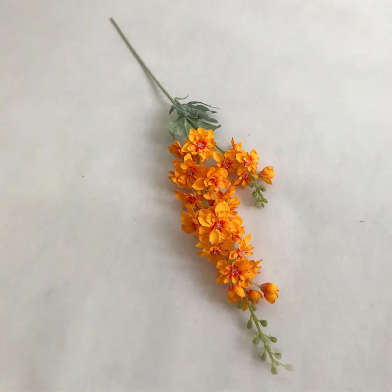 Искусственные цветы цветок дельфиниума филиал поддельные лист для дома