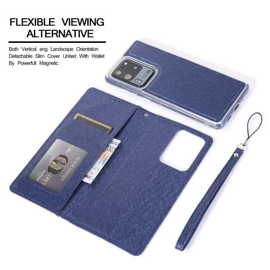 Съемный кожаный чехол для Samsung Galaxy S20 Ultra S10 Note 10 Plus 9 8 S10e S9 S8 S7 Edge Магнитный кошелек