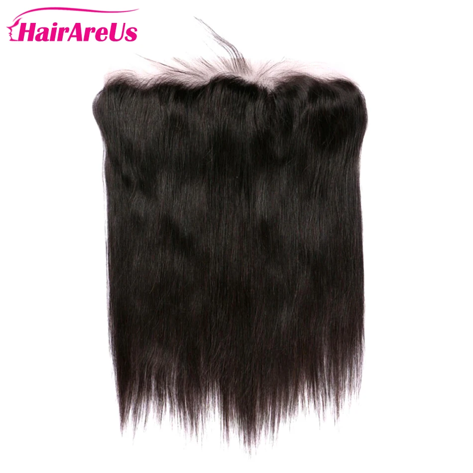 

13x4 Transparent Lace Brazilian Remy Human Hair Straight Lace Closure Hair Natural Color Pre Plucked With Baby Hair