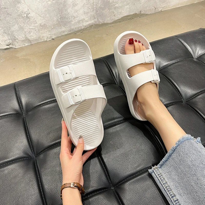 2021 New Slippers Female Summer Korean Couples Flip-flops Outdoor Wear Indoor Home Soft Bottom Non-slip Sandals And Slippers Men