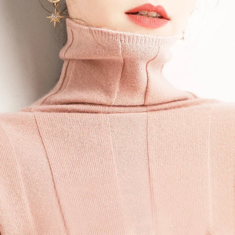 Женский свитер сезон осень-зима 2019 теплый вязаный женский с воротником-стойкой