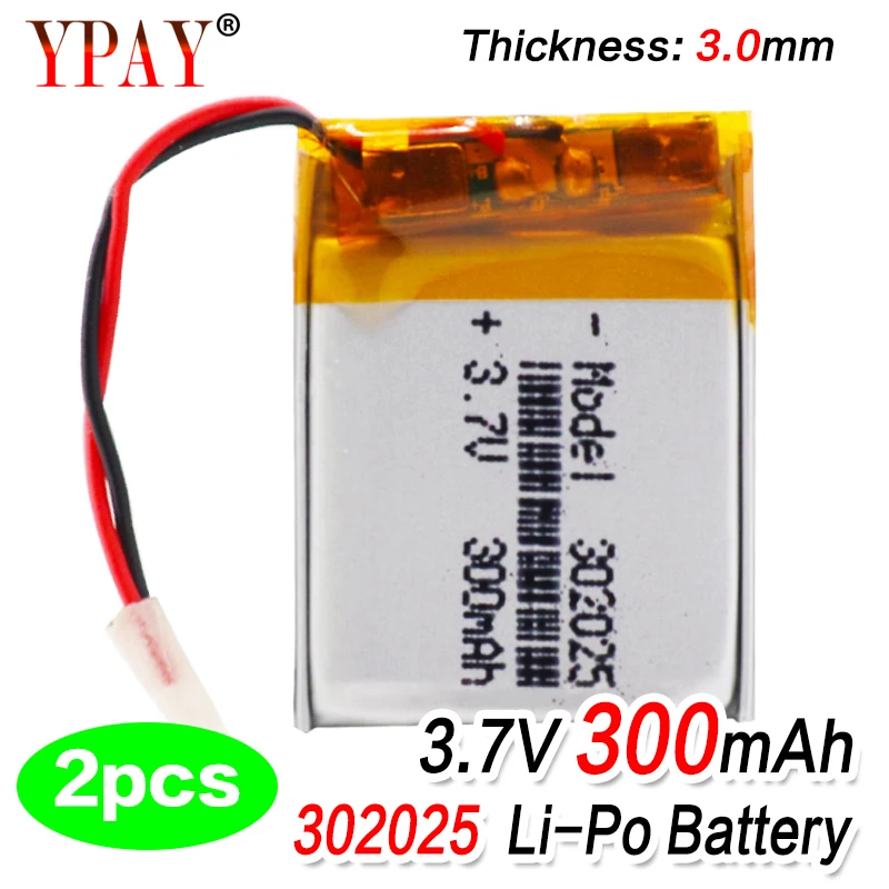 Литий полимерные литий аккумуляторы 3 7 в 300 мАч 302025 с PCM для MP3 MP4 MP5 Bluetooth гарнитура