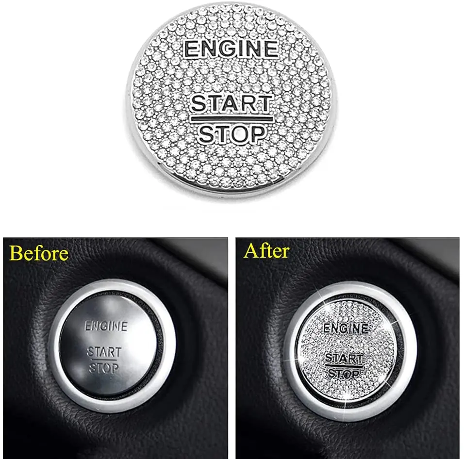 

Bling Crystal Car Engine Ignition Start Stop Button Sticker Cover For Mercedes Benz C E S M CLA CLS CLK GLA GLC GLE GL SL Class