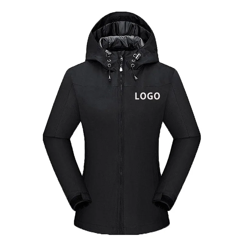 

Женская ветрозащитная водонепроницаемая куртка унисекс, с логотипом под заказ