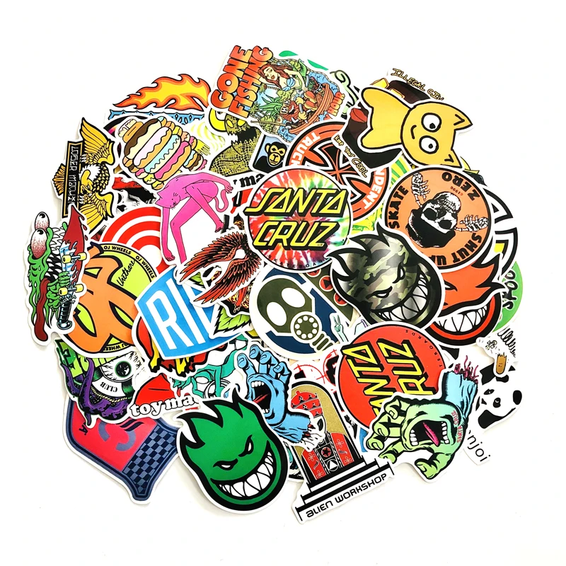 100 шт крутой Ужас Череп водонепроницаемый Забавный Скрапбукинг стикер ноутбук