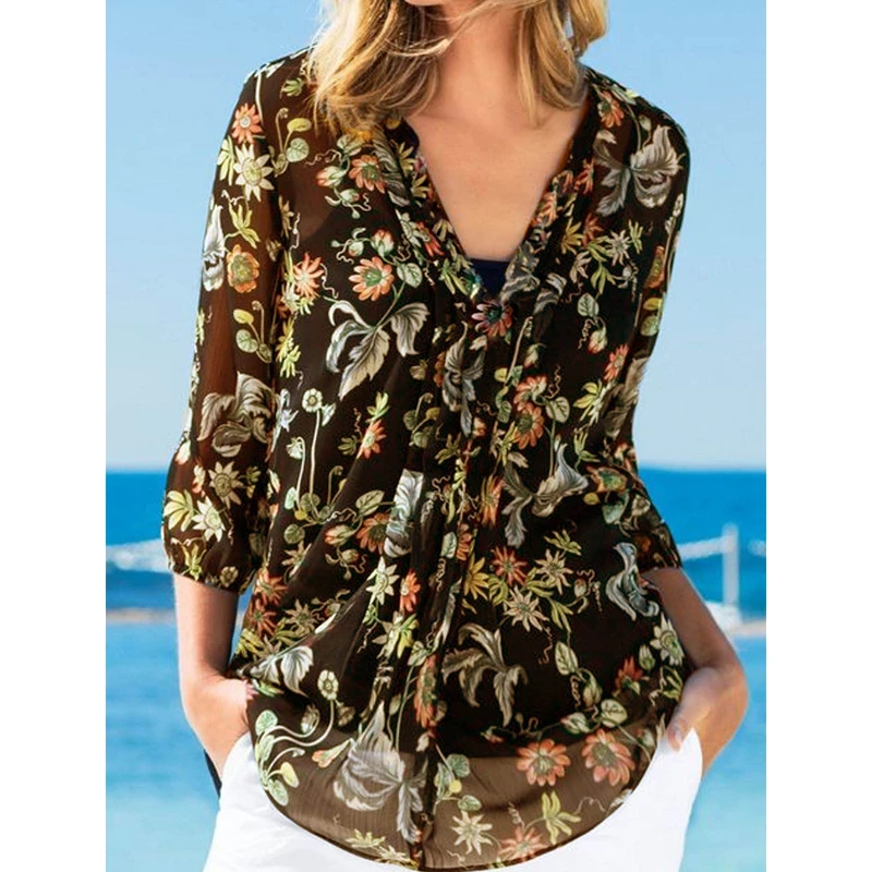 Летняя и осенняя одежда с цветочным принтом для беременных женщин модная