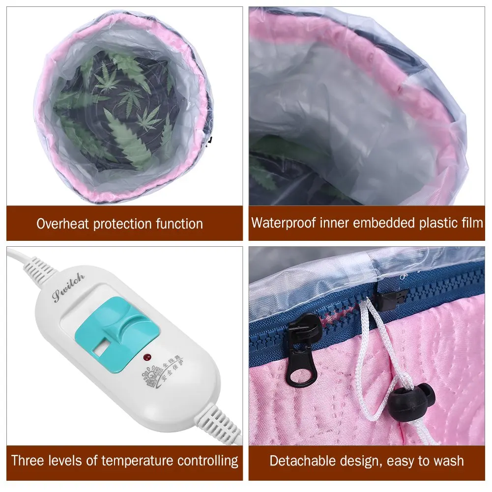 Электрическая шапочка для отпаривания волос съемная нагревательная маска