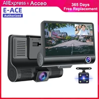 acceo 4 0 inch car dvr mirror 3 camera lens car video recorder portable dashcam rearview camera auto record dash cam registrara