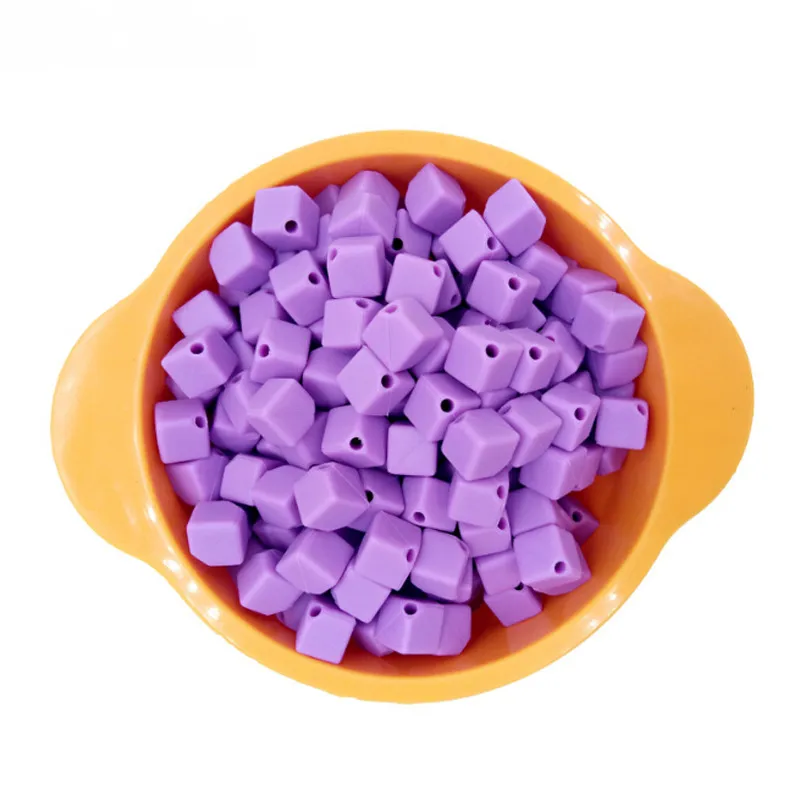 10 шт кубические силиконовые бусины Детские Прорезыватели/соски цепи BPA бесплатно