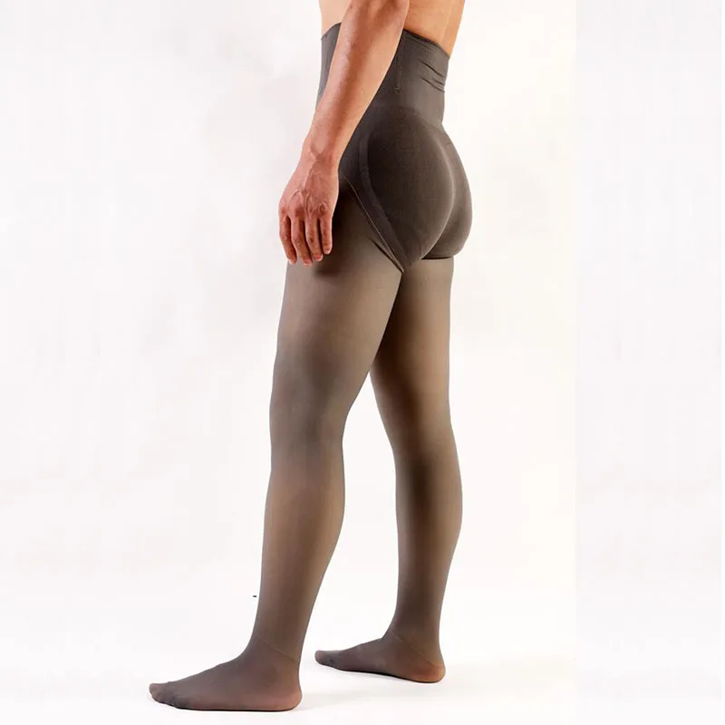 Men Sexy Warm Underwear Hip Lifting Slim Legs Winter Plush Thickened Tights Socks Penile Sheath Cock Pouch Thermal Pantyhose |