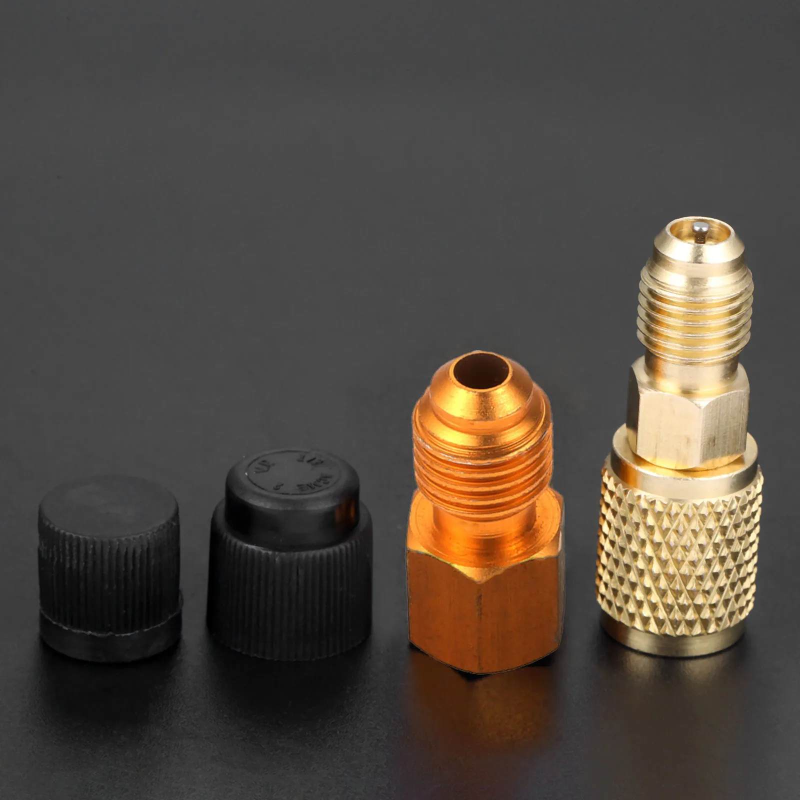 Mtsooning 5 шт. R-1234yf Can Tap набор фитингов для адаптера R134a R12 1/4 SAE 1/2 дюйма ACME LH Для