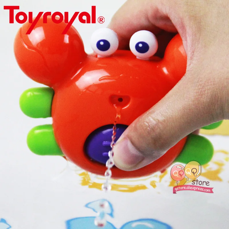 Toyroyal пресс и сквирт Игрушки для ванны летние игры океан печать с животными для детей Бассейн время спрей инструмент КИТ черепаха Краб печать
