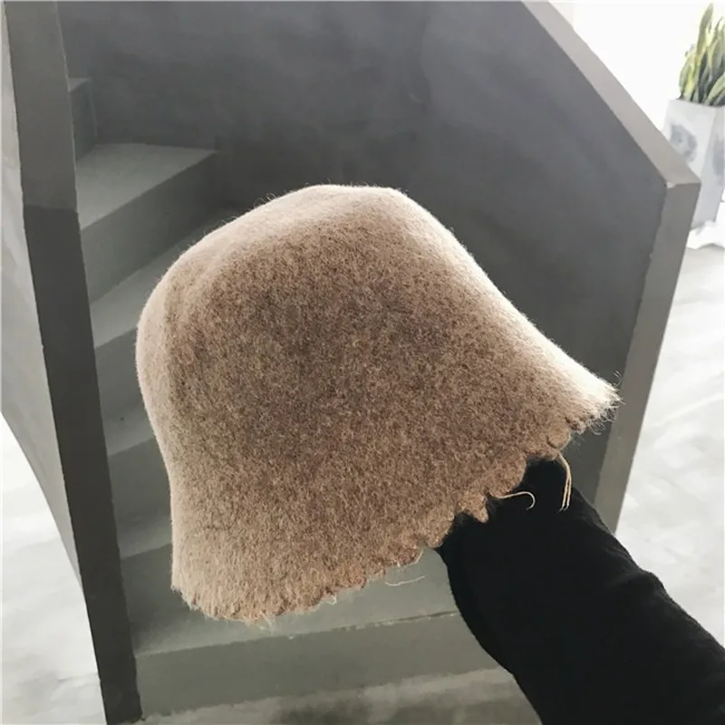 2020 Winter Bucket Fisherman Hat For Women All-match Wool Panama Fishing Caps Autumn Outdoor Soft Warm bonnet femme